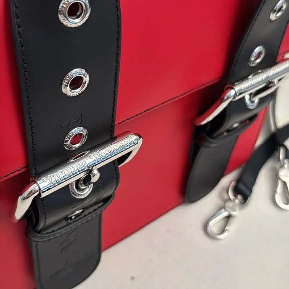 Vivienne Westwood NWT ALEX BAG LARGE BLUE-RED - Picture 3 of 15